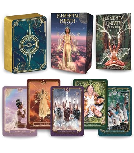 Terra Qi Goddess Oracle | Gold Foil 44 Card Deck with Guidebook